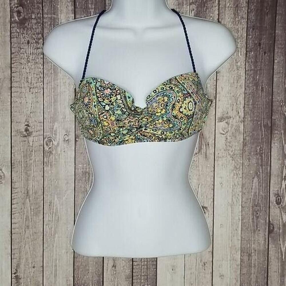 Victoria's Secret The Getaway Underwire Halter Swim Top 32C multicolor NEW